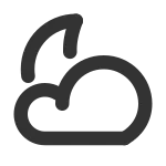 Cloudy Moon SVG Icon